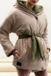 Жіноча двостороння зимова куртка з капюшоном Seventeen XXL-3XL Оливковий (2000000183480) - изображение 3