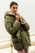 Жіноча двостороння зимова куртка з капюшоном Seventeen XXL-3XL Оливковий (2000000183480) - изображение 7