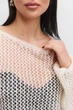 Свитер женский ажурный "паутинка" однотонный one size молочный - изображение 5