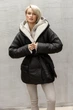 Жіноча двостороння зимова куртка з капюшоном Seventeen XXL-3XL Чорний (2000000199337) - зображення 3