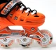 Роликовые коньки детские раздвижные Scale Sports ORANGE LF 905 Оранжевые размер 29-33 передние колеса СВЕТЯТСЯ - изображение 4