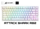 Игровая клавиатура ATTACK SHARK R82 HE White-Contour Магнитные переключатели. Проводная 8000Hz/s. RGB подсветка, 84 клавиши, Switch 0.01mm. Rapid Trigger - изображение 1
