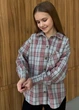 Картата сорочка щільна фланелева TopHat для дівчат рожево-сіра 158-164 см - изображение 10