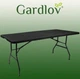 Садовий стіл розкладний Gardlov 12280 180 см чорний стіл туристичний пластиковий стіл-валіза для пікніка та кемпінгу - зображення 4