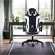 Геймерское кресло GAMER KO24B Черно-белое с регулировкой наклона, для работы, дистанционного обучения и гейминга - изображение 9