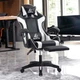 Геймерское кресло GAMER KO24B Черно-белое с регулировкой наклона, для работы, дистанционного обучения и гейминга - изображение 10