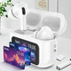 Бездротові навушники Hoco EW72 Soar White ANC Noise Reduction touch screen BT headset - зображення 2