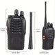 Комплект рацій Baofeng 4 шт з навушниками, 16 каналів, акумуляторні, UHF 400–470 МГц, CTCSS/DCS, ліхтарик, чорні - зображення 2
