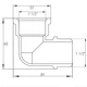 Кутник 1 1/2″ВЗ нікельований NL773S OPTIMUM - изображение 3
