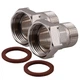 Комплект штуцерів 1″х3/4″ВЗ нікельований NU543B OPTIMUM - изображение 1