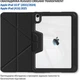 Чехол для планшета BeCover Rugged Origami Transparent для Apple iPad 10.9" (2022/2024)/iPad (А16) 2025 11" с креплением для стилуса Apple Pencil Black (BC_714966) - изображение 4