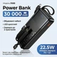 Зовнішній акумулятор повербанк power bank УМБ Hoco J156B 30000mAh |1USB/1Type-C, 22.5W/3A, PD/QC| зі вбудованими кабелями USB-A / USB-C / Micro-USB / Lightning - зображення 1