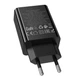 Мережевий зарядний пристрій Hoco CS95A Leader GaN PD30W+QC3.0 (USB-C+USB-A) Black - зображення 5
