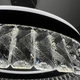 Люстра светодиодная подвесная LUMINARIA CARINA 90W R BLACK/CLEAR 500/1200 APP 220V IP20, LED светильник с пультом ДУ для кухни, спальни, гостиной - изображение 9
