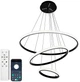 Люстра светодиодная подвесная LUMINARIA JULIE 75W 3R APP 600х1100 BLACK/CLEAR 220V IP20 для кухни, спальни, гостиной - изображение 1