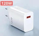 Универсальный адаптер быстрой зарядки USB 120W для телефона планшета ноутбука, Сетевое зарядное устройство 120W QC 3.0 USB Type A - изображение 1