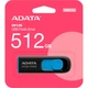 USB флеш накопитель ADATA 512GB AUV 128 Black/Blue USB 3.2 - изображение 4
