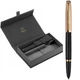 Ручка пір’яна Parker PARKER 51 Deluxe Black GT FP18 F + шкір. чохол + подар. уп. (57 011b24) - зображення 1