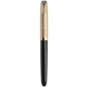 Ручка пір’яна Parker PARKER 51 Deluxe Black GT FP18 F + шкір. чохол + подар. уп. (57 011b24) - зображення 3