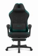 Кресло геймерское тканевое Cabro C504 Черно-зеленое с подножкой — до 150 кг. - изображение 2
