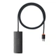USB-хаб Baseus Lite Series USB to 4xUSB 3.0 5 Гбит/с 1m Black (WKQX030101) - изображение 2