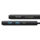 USB-хаб Baseus Lite Series USB-C to 2xUSB 3.0 + USB-C + HDMI 1.4 + SD/TF Black (WKQX050001) - изображение 4