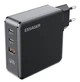 Зарядний пристрій ESSAGER Advance 2xUSB-C + USB 140W Gan Charger Black (ECT2CA-ZCB01-Z) - зображення 1