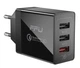Зарядное устройство ESSAGER Fangbo 3xUSB (QC3.0 + Dual 2.4A) 30W GaN Black (ECTQC3-FBB01) - изображение 1