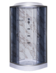 Душовий бокс TKF TKF100/1 Мармур BG 100×100×215 см, кутовий, сатиновий профіль, тоноване скло, низький піддон - изображение 1