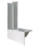 Душова шторка Vivia Tiffani P 110×140 см, гармошка, сатиновий профіль, матове скло - зображення 2