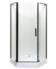 Душова кабіна INSANA Ethna Black P91 B 90×90×200 см, п’ятикутна, з низьким піддоном, прозоре скло 6 мм, чорний профіль - изображение 1