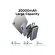 Батарея універсальна Ugreen 20000mAh 45W with Built-in Cable (PB536 55988B) (19967) - зображення 8
