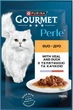 Упаковка влажного корма для котов Purina Gourmet Perle Duo с телятиной и уткой мини филе в подливке 26 шт по 85 г (7613287602015 / 8445291187726) - изображение 3