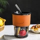 Стеклянный стакан для кофе Amber 400 мл со вставкой из кожи и трубочкой, темный - изображение 3