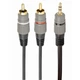 Аудио-кабель Cablexpert 2хRCA - 3.5 мм (M/M), 2.5 м, черный (CCA-352-2.5M) - изображение 1