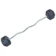 Штанга фиксированная изогнутая обрезиненная Zelart Rubber Hexagon Barbell TA-6231-45 длина-95см 45кг - изображение 1