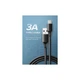 Дата кабель USB 2.0 AM to USB-C 0.25m 3A US287 black Ugreen (60114) - изображение 2