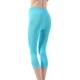 Лосины женские бесшовные с кружевом голубой L/XL - изображение 2
