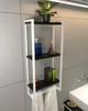 Настенная полка белая в стиле лофт EcoLoft Селена DSP-1418W-5 Черный - изображение 1