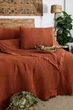 Вафельное покрывало с наволочками Saheser Norah 240х260 см. Copper - изображение 3