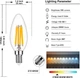LED Вінтажна Філаментна Лампа-Свічка C35: Енергоощадна, Диммер, E12, Теплий Білий 2700K - зображення 2