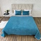 Покривало стьобане з подушками Cappone 220x240 см Бірюзове - зображення 1