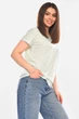 Футболка женская однотонная мятного цвета Fashion размер 44-46 (210366) - изображение 2