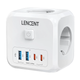 Мережевий фільтр трійник LENCENT PA037EU-2A2C 4000W 16A 7 в 1 2 USB + 2 TYPE-C розгалужувач з вимикачем - зображення 1