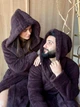 Халат унисекс с капюшоном Cuddle S/M шоколад VELC01 - изображение 8