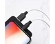 Кабель Hoco X21 Plus Silicone USB - Lightning 2.4A/1m Чорно-Білий - изображение 2