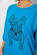 Футболка женская с принтом голубой 244R3008 AGER 5XL - изображение 5