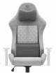 Кресло геймерское тканевое Hell's HC-1006 Grey-White — магнитная подушка, до 120 кг. -COPY- - изображение 4