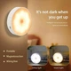 LED ночник с PIR датчиком движения USB перезаряжаемый, беспроводной светильник для шкафа, кухни, гардероба и лестницы - изображение 1