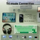 Бездротова ігрова механічна клавітура MCHOSE G75 Pro White-green 75%, Hot-Swap, RGB, 2.4GHz/Bluetooth/USB, ENG + UA - изображение 8